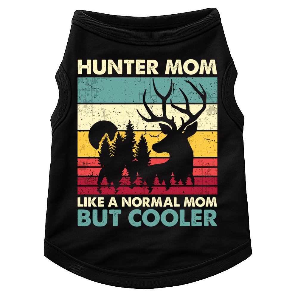 Hunter Mom Like Normal Mom But Cooler Retro Funny Hunting Gift Doggie Tank