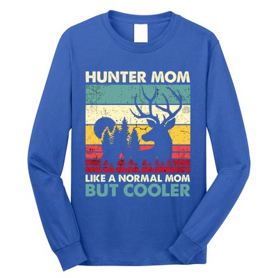 Hunter Mom Like Normal Mom But Cooler Retro Funny Hunting Gift Long Sleeve Shirt