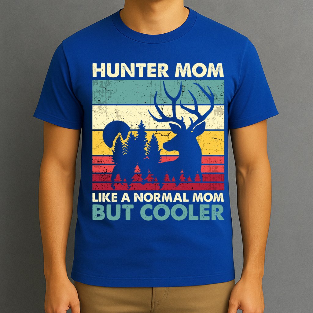 Hunter Mom Like Normal Mom But Cooler Retro Funny Hunting Gift T-Shirt