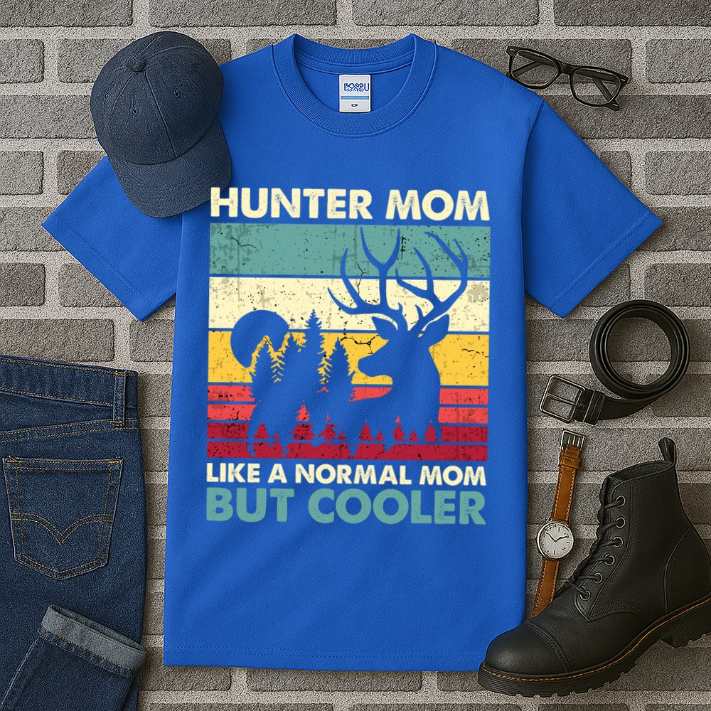 Hunter Mom Like Normal Mom But Cooler Retro Funny Hunting Gift Tall T-Shirt