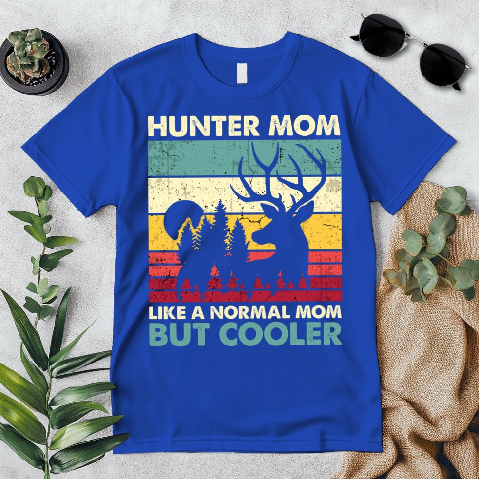 Hunter Mom Like Normal Mom But Cooler Retro Funny Hunting Gift Premium T-Shirt