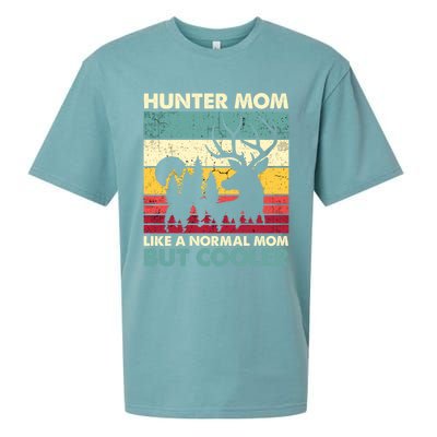 Hunter Mom Like Normal Mom But Cooler Retro Funny Hunting Gift Sueded Cloud Jersey T-Shirt