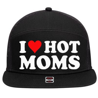 Hot Moms Love 7 Panel Mesh Trucker Snapback Hat