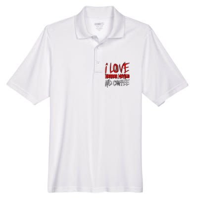 Horror Movie Lover I Love Horror Movies And Coffee Men's Origin Performance Pique Polo