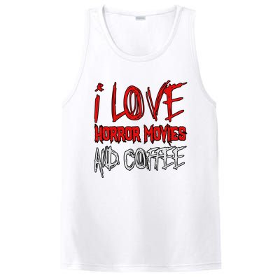 Horror Movie Lover I Love Horror Movies And Coffee PosiCharge Competitor Tank