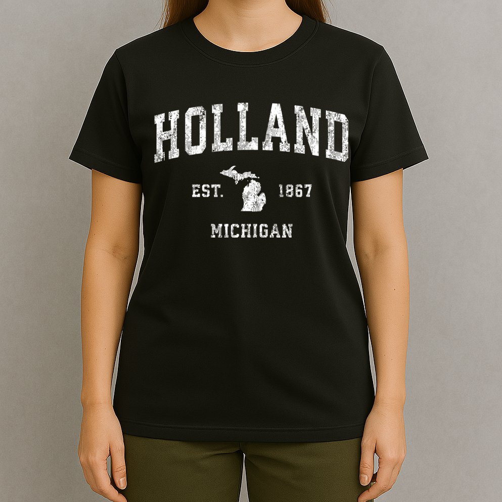 Holland Michigan Mi Vintage Athletic Sports T-Shirt