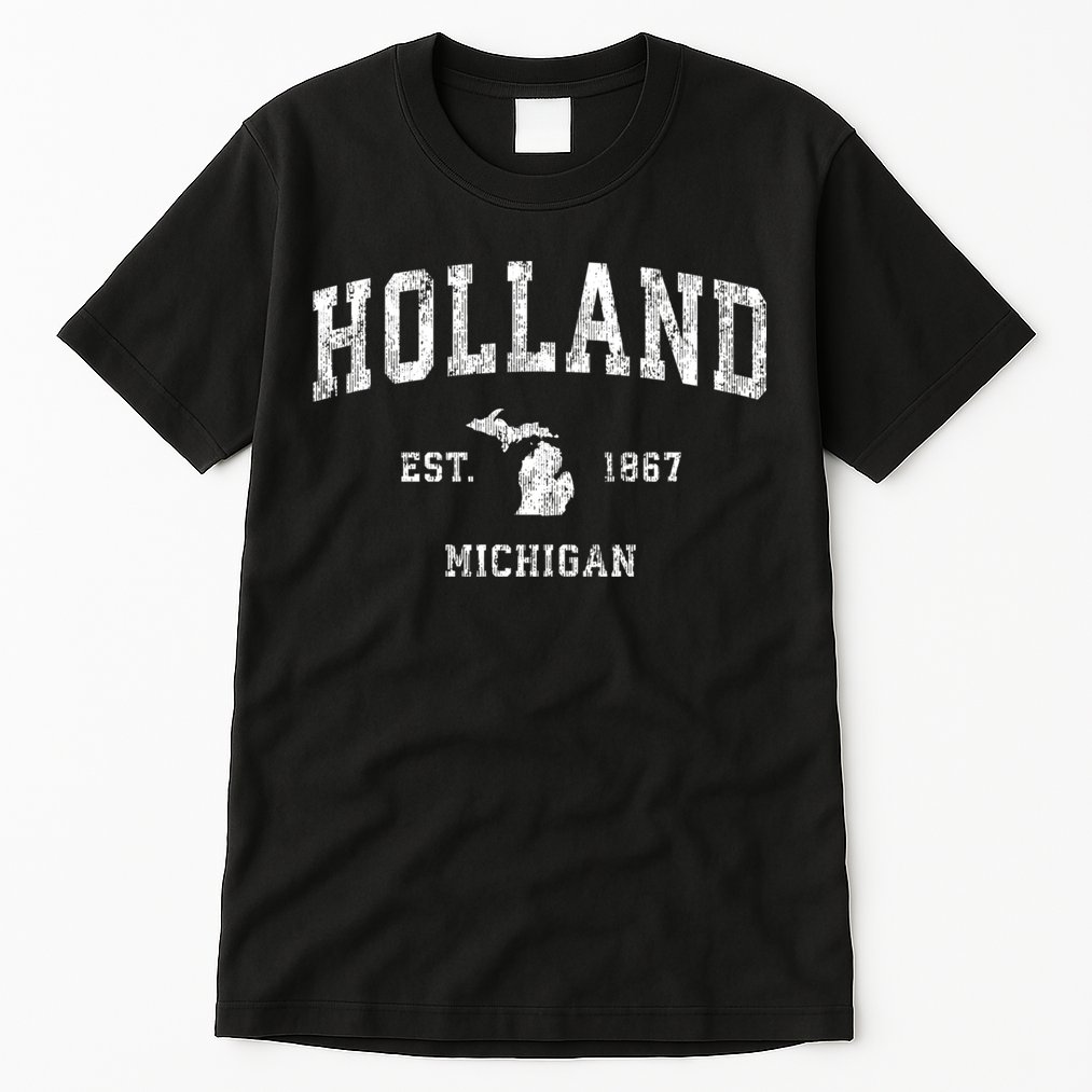 Holland Michigan Mi Vintage Athletic Sports Tall T-Shirt
