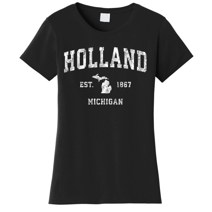 Holland Michigan Mi Vintage Athletic Sports Women's T-Shirt