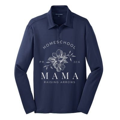 Homeschool Mama Mom Raising Arrows Mother's Day Gifts Silk Touch Performance Long Sleeve Polo