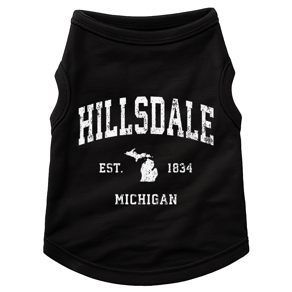 Hillsdale Michigan Mi Vintage Athletic Sports Doggie Tank