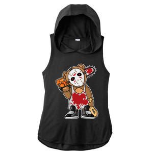 Horror Movie Monster Lazy Halloween Costume Funny Scary Ladies PosiCharge Tri-Blend Wicking Draft Hoodie Tank