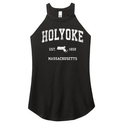 Holyoke Massachusetts Ma Vintage Athletic Sports Women's Perfect Tri Rocker Tank