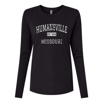 Humansville Missouri MO Vintage Womens Cotton Relaxed Long Sleeve T-Shirt