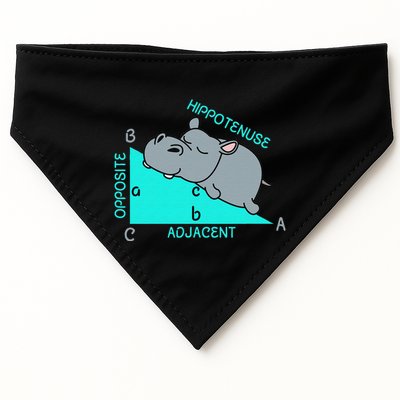 Hippotenuse Math Mathematics Teacher Joke fun Saying USA-Made Doggie Bandana