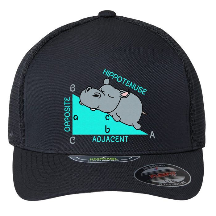 Hippotenuse Math Mathematics Teacher Joke fun Saying Flexfit Unipanel Trucker Cap