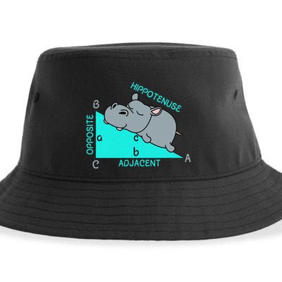 Hippotenuse Math Mathematics Teacher Joke fun Saying Sustainable Bucket Hat