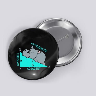 Hippotenuse Math Mathematics Teacher Joke fun Saying Button