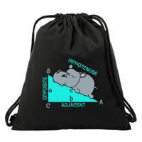 Hippotenuse Math Mathematics Teacher Joke fun Saying Drawstring Bag