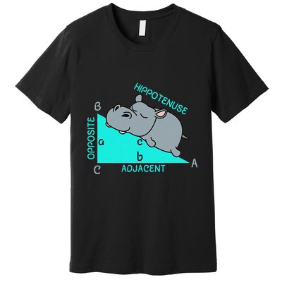 Hippotenuse Math Mathematics Teacher Joke fun Saying Premium T-Shirt