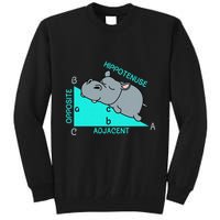 Hippotenuse Math Mathematics Teacher Joke fun Saying Tall Sweatshirt