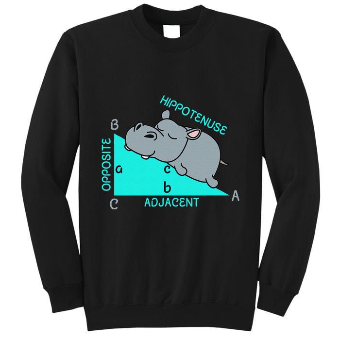 Hippotenuse Math Mathematics Teacher Joke fun Saying Tall Sweatshirt