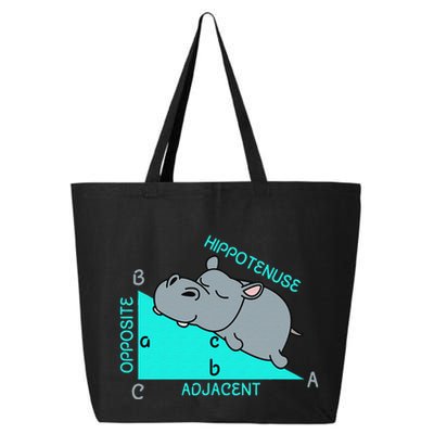 Hippotenuse Math Mathematics Teacher Joke fun Saying 25L Jumbo Tote