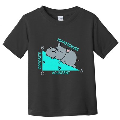 Hippotenuse Math Mathematics Teacher Joke fun Saying Toddler T-Shirt