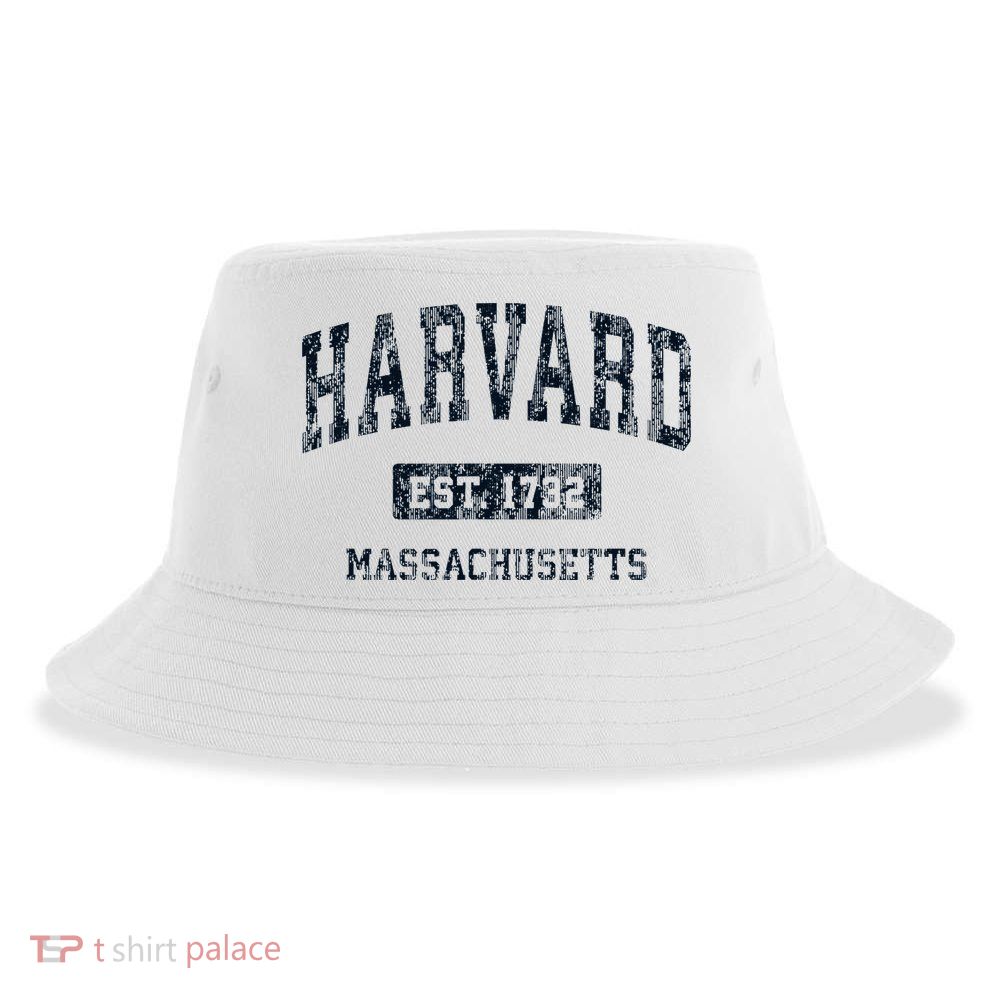 H.A.R.V.A.R.D Massachusetts Ma Vintage Athletic Sports Design Sustainable Bucket Hat