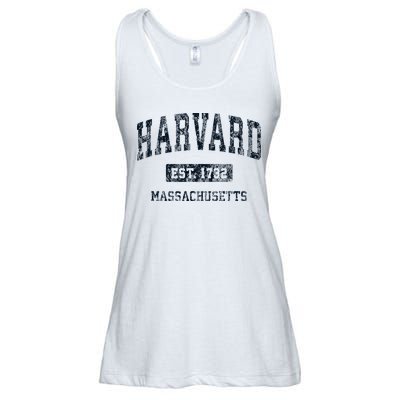 H.A.R.V.A.R.D Massachusetts Ma Vintage Athletic Sports Design Ladies Essential Flowy Tank