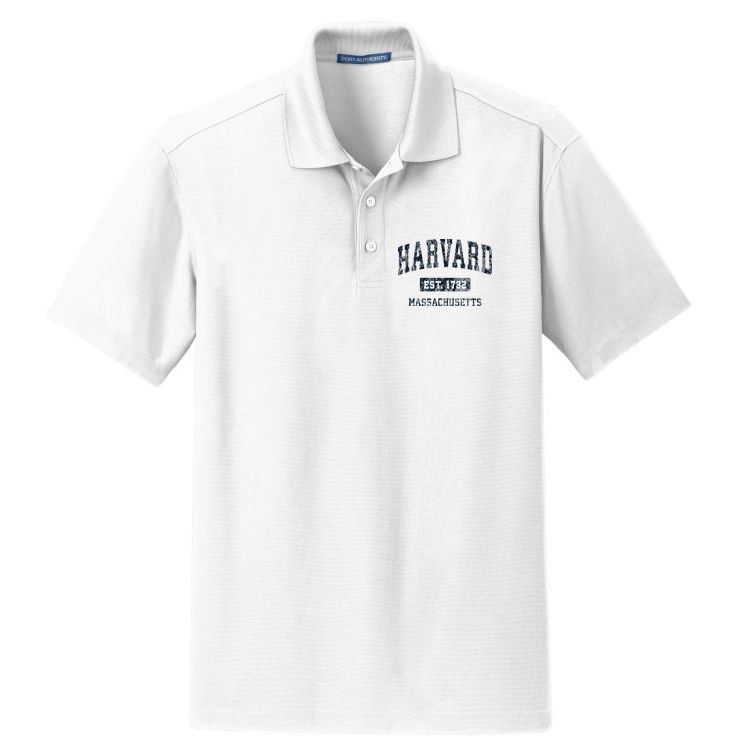 H.A.R.V.A.R.D Massachusetts Ma Vintage Athletic Sports Design Dry Zone Grid Polo