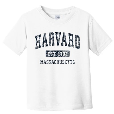 H.A.R.V.A.R.D Massachusetts Ma Vintage Athletic Sports Design Toddler T-Shirt