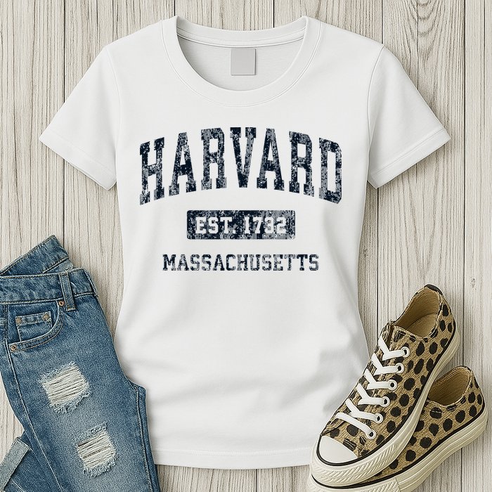 H.A.R.V.A.R.D Massachusetts Ma Vintage Athletic Sports Design Womens T-Shirt