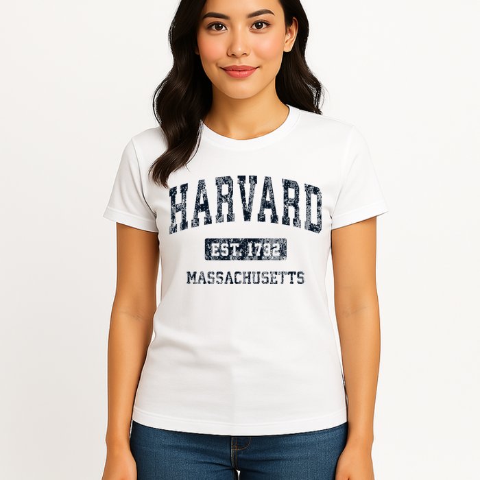 H.A.R.V.A.R.D Massachusetts Ma Vintage Athletic Sports Design Womens T-Shirt