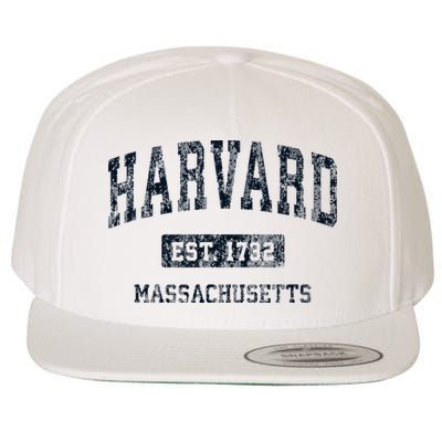 H.A.R.V.A.R.D Massachusetts Ma Vintage Athletic Sports Design Wool Snapback Cap