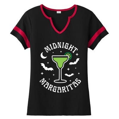 Halloween Midnight Margaritas Gift Ladies Halftime Notch Neck Tee