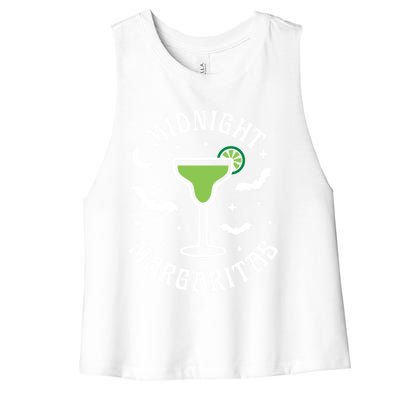 Halloween Midnight Margaritas Gift Women's Racerback Cropped Tank