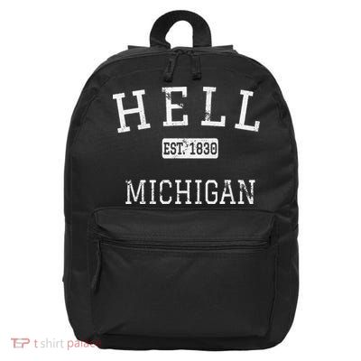 Hell Michigan MI Vintage 16 in Basic Backpack