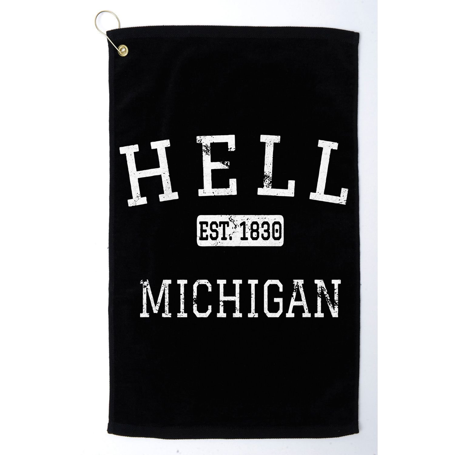 Hell Michigan MI Vintage Golf Towel
