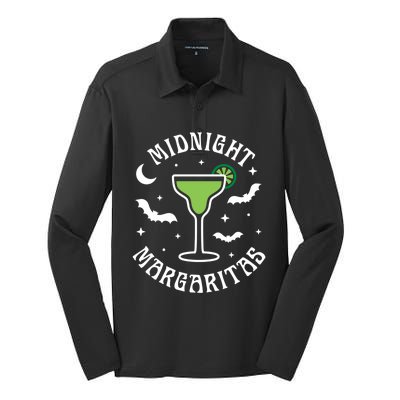 Halloween Midnight Margaritas Gift Silk Touch Performance Long Sleeve Polo