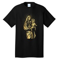 Holy Mother Mary Mother of Jesus Vintage Catholic Tall T-Shirt