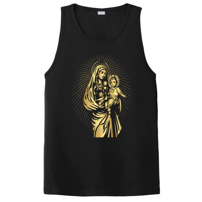 Holy Mother Mary Mother of Jesus Vintage Catholic PosiCharge Competitor Tank