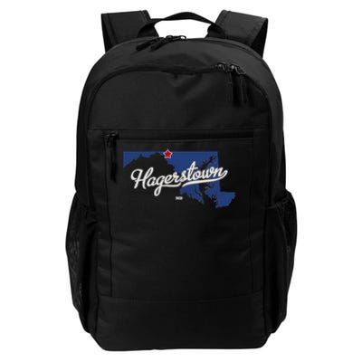 Hagerstown Maryland MD Map Daily Commute Backpack