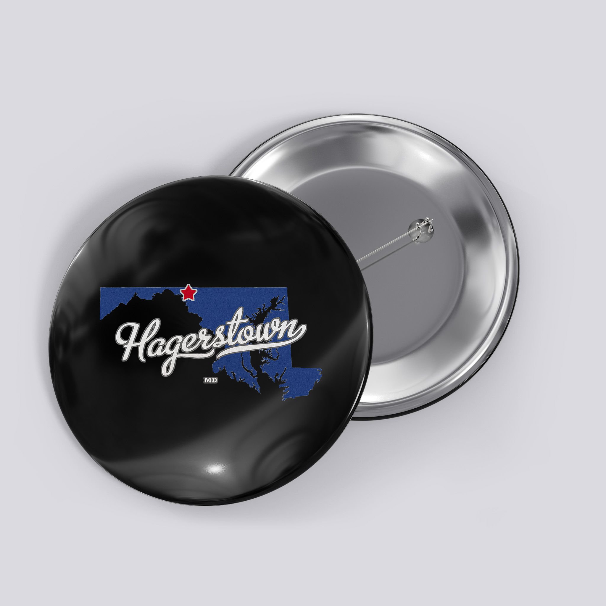 Hagerstown Maryland MD Map Button