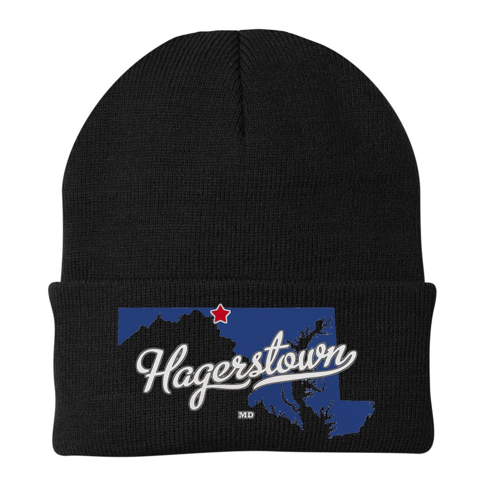 Hagerstown Maryland MD Map Beanie