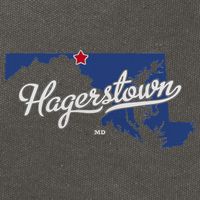 Hagerstown Maryland MD Map Cotton Canvas Backpack