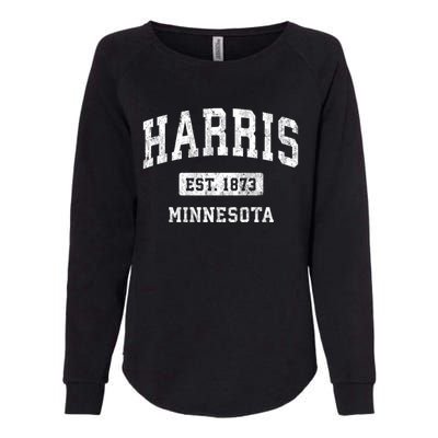 Harris Minnesota Mn Vintage Athletic Sports Womens California Wash Sweatshirt