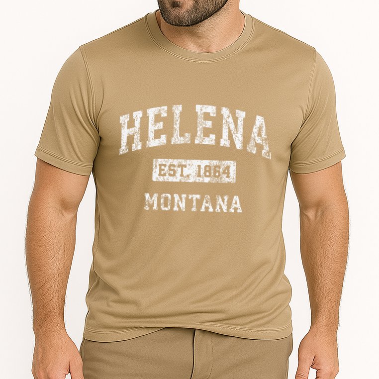 Helena Montana Mt Vintage Established Cooling Performance Crew T-Shirt