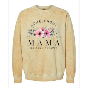 Homeschool Mama Mom Raising Arrows Flowers Mothers Day Gifts Colorblast Crewneck Sweatshirt