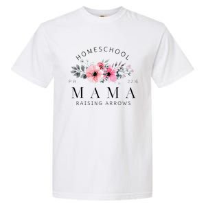 Homeschool Mama Mom Raising Arrows Flowers Mothers Day Gifts Garment-Dyed Heavyweight T-Shirt