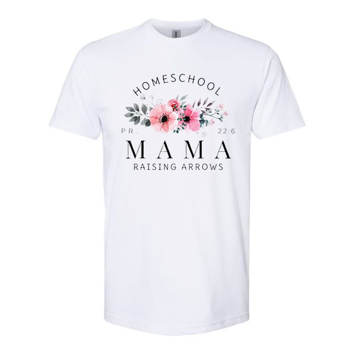 Homeschool Mama Mom Raising Arrows Flowers Mothers Day Gifts Softstyle CVC T-Shirt